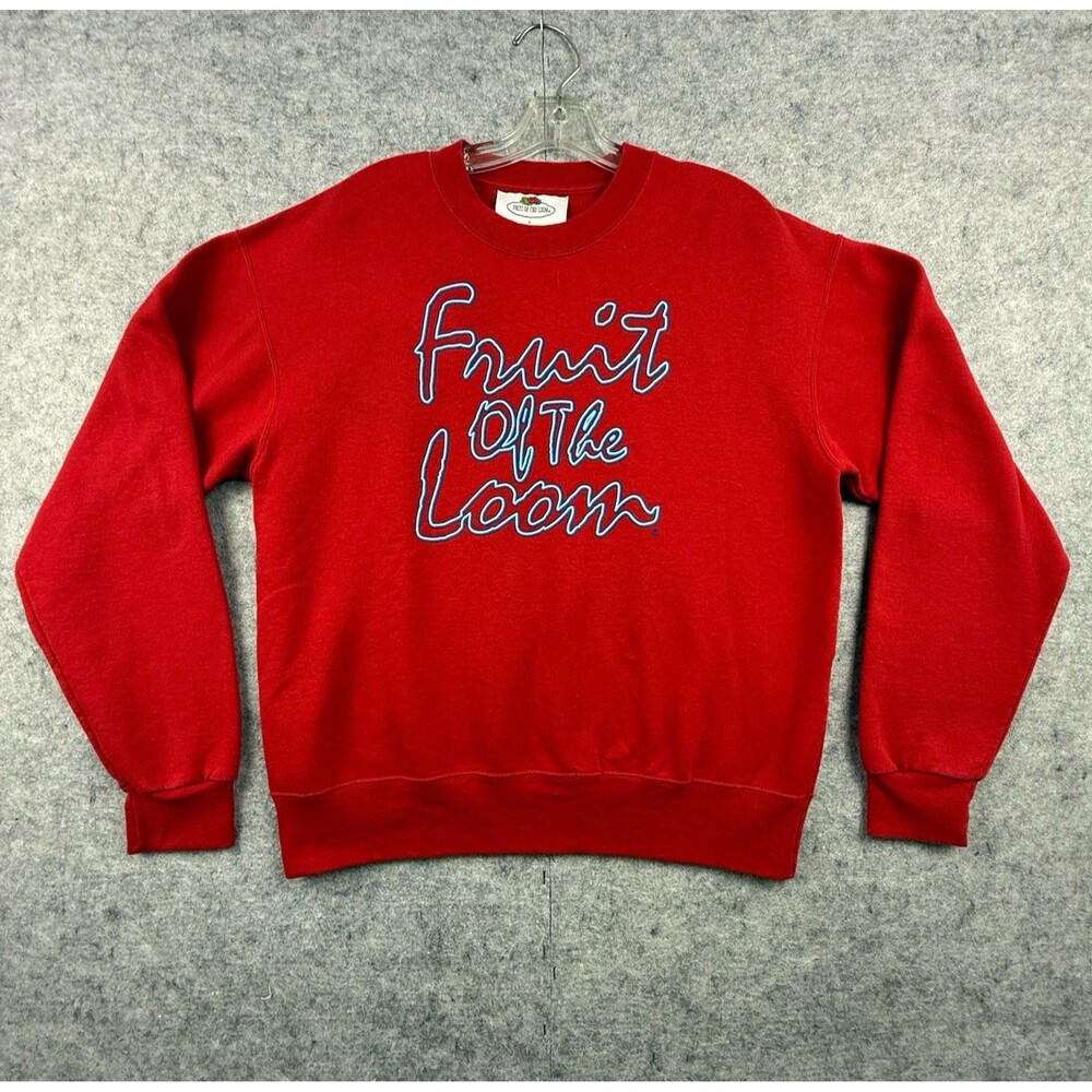 Fruit Of The Loom x Cedric Charlier Large Logo Sweatshirt Men's L Red